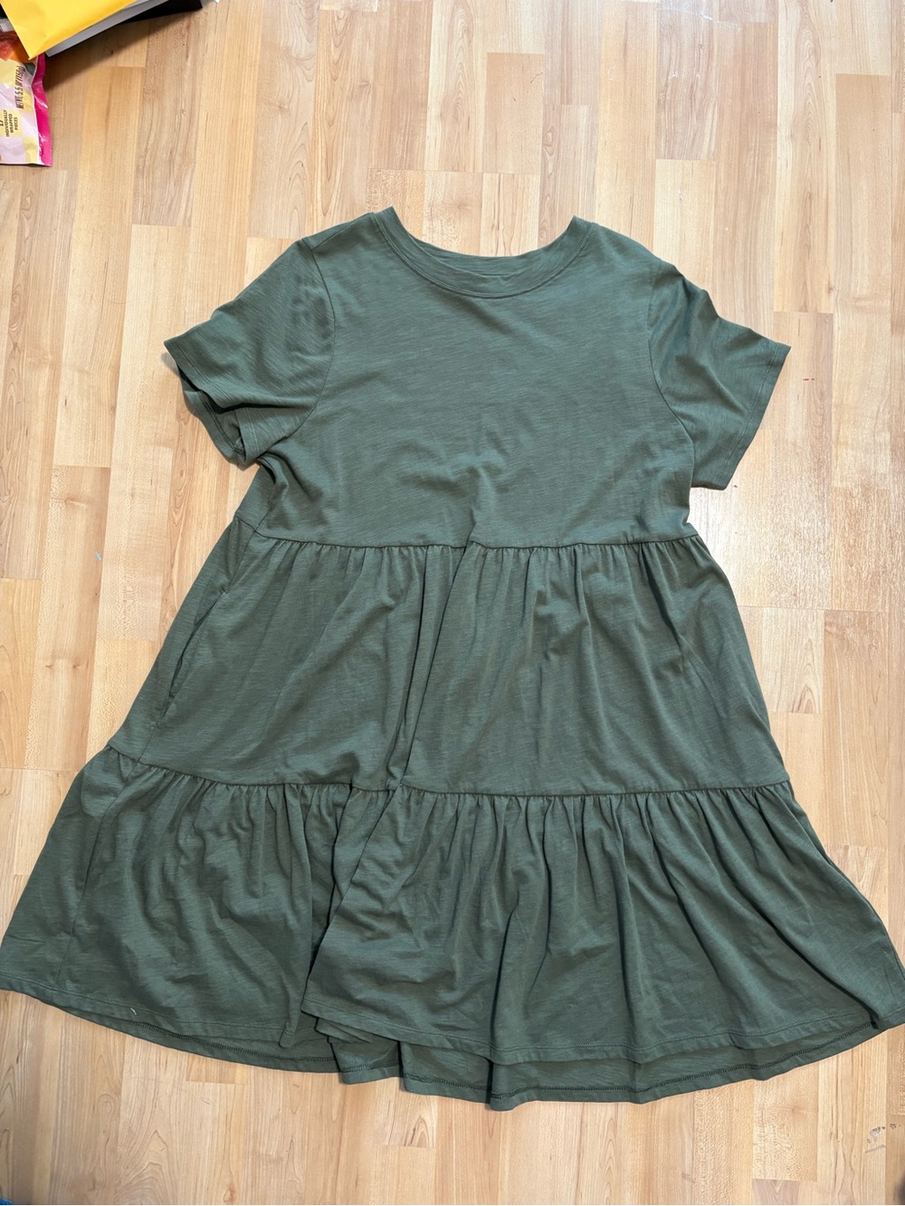 Olive Green Babydoll Dress